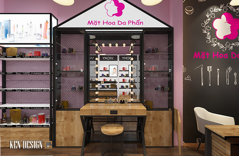 Thiết kế shop mỹ phẩm Mặt Hoa Da Phấn